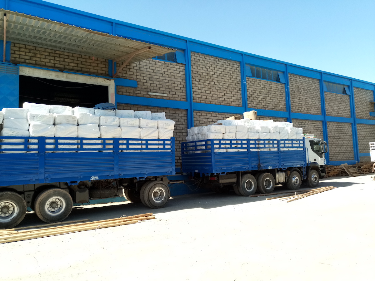 Trucks with LLINS in Ethiopia