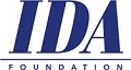 The letters 'IDA' in royal blue capitals and italics with a blue line underneath and the phrase 'Foundation' underneath in smaller royal blue capital letters